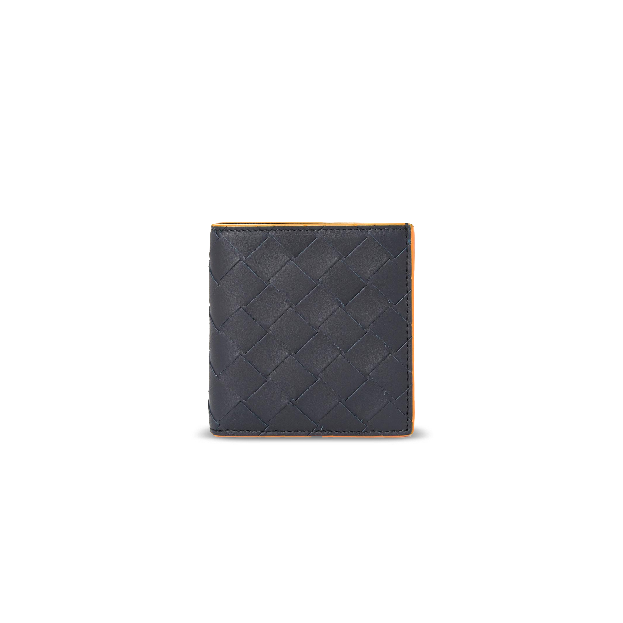 BOTTEGA VENETA INTRECCIATO BI-FOLD WALLET SPACE GREY PAPAYA 749400V3LZ18945 (10*9.5*1cm)